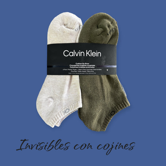 Tines Calvin K, verde, gris, beige, 6 pares