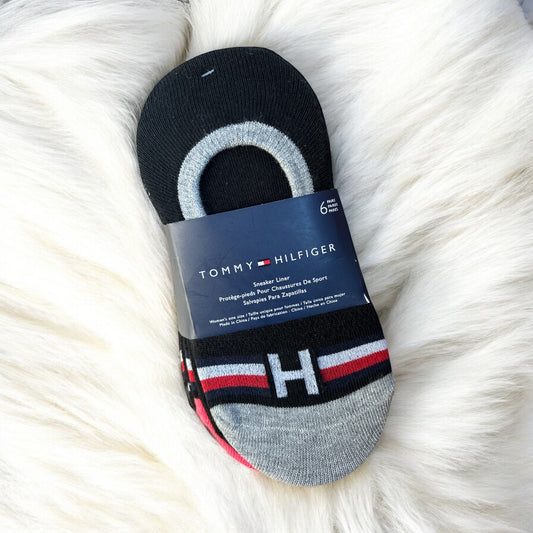 Preotectores Tommy H negros con gris/rojo y H enfrente