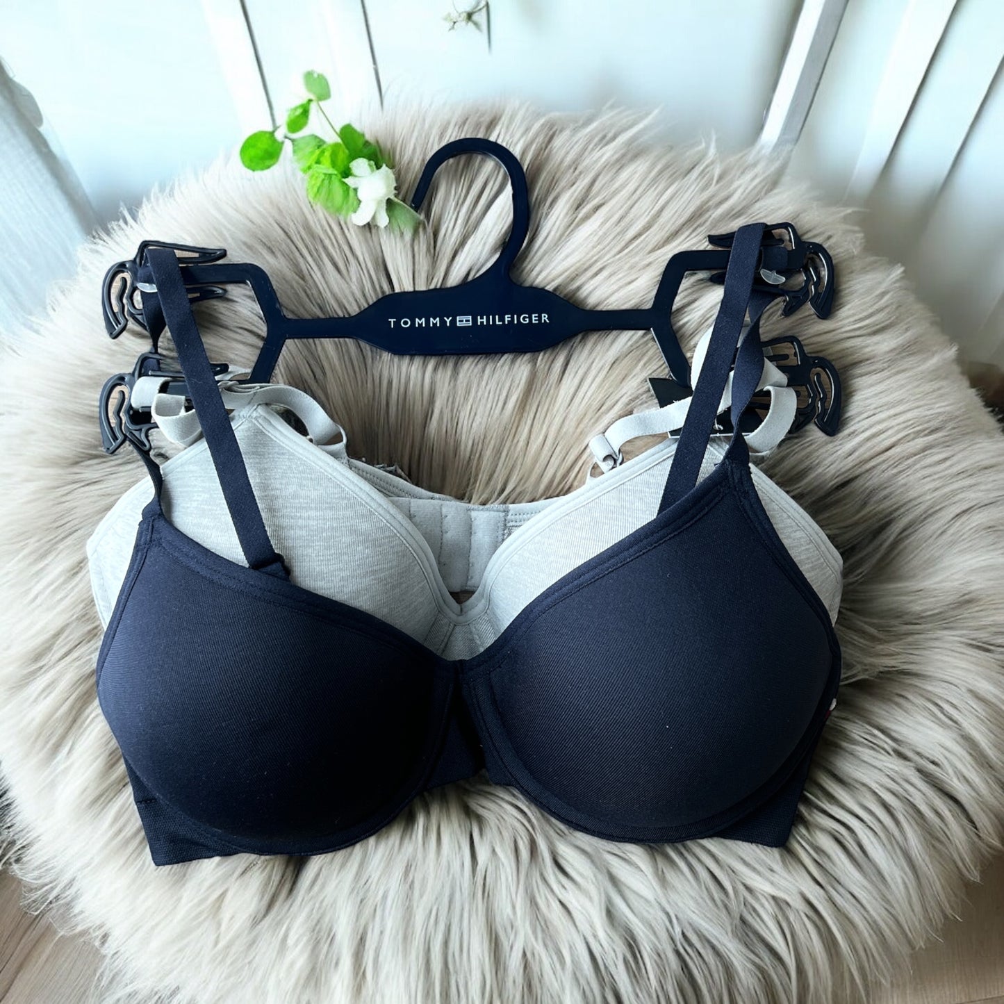 Brasier Tommy H azul marino y gris 2 pz