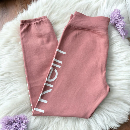 Pants Calvin K Rosa con letra blancas