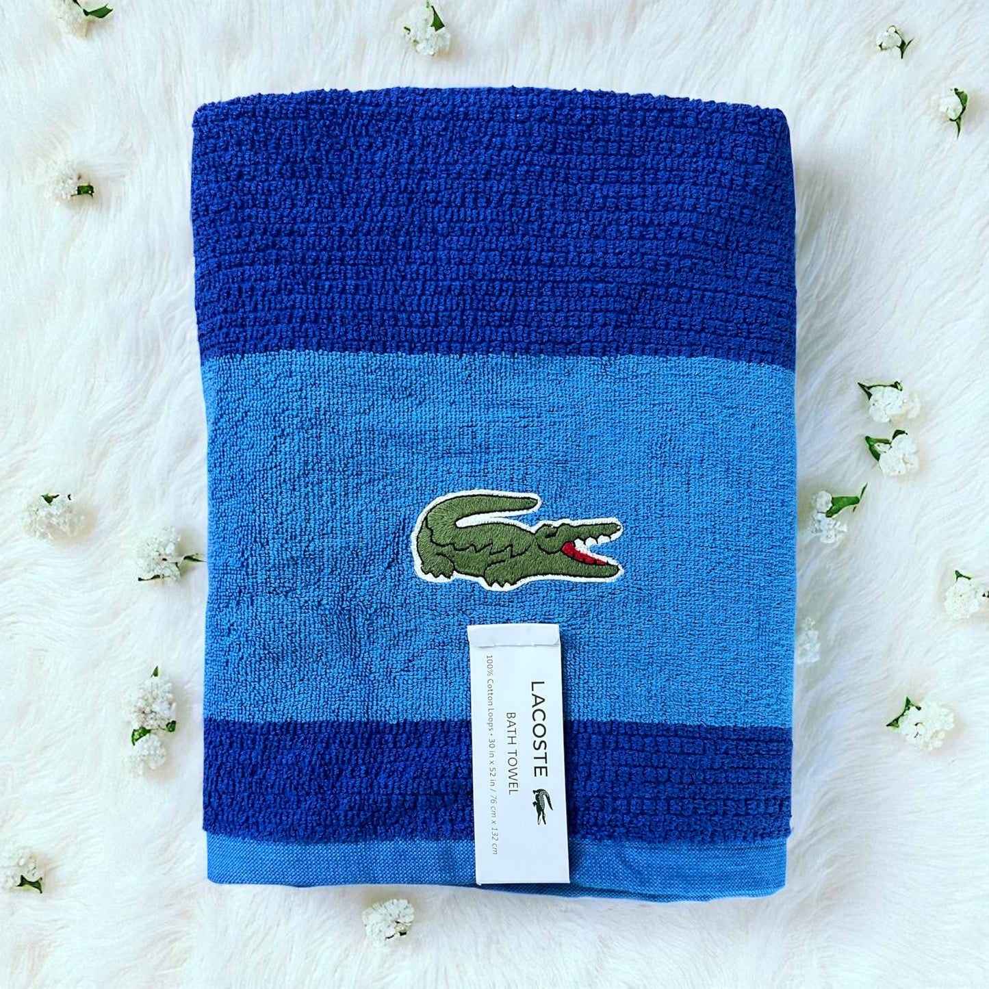 Toalla Lacoste azul/azul rey