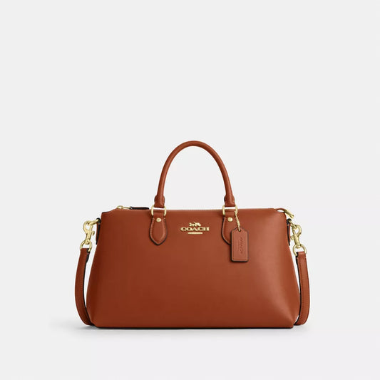Crossbody Coach Georgia Satchel Bag marrón cálido