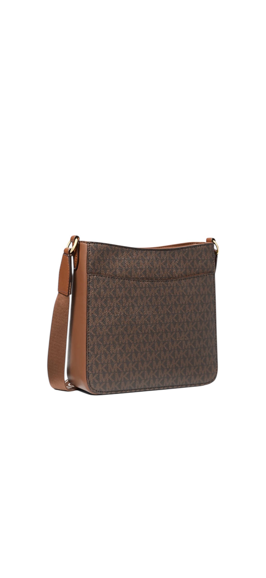 Crossbody Michael k Jet Set Travel marrón/chocolate con conogram, atrás grabado
