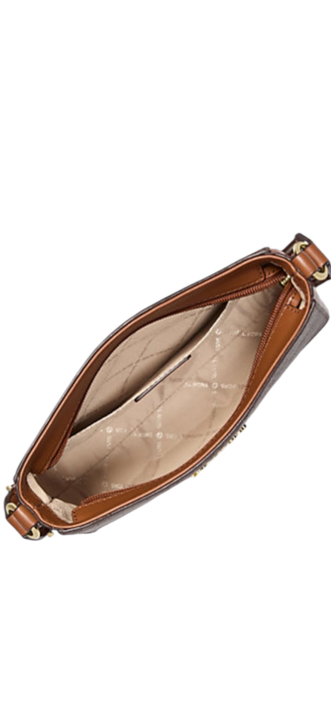 Crossbody Michael k Jet Set Travel marrón/chocolate con conogram, atrás grabado