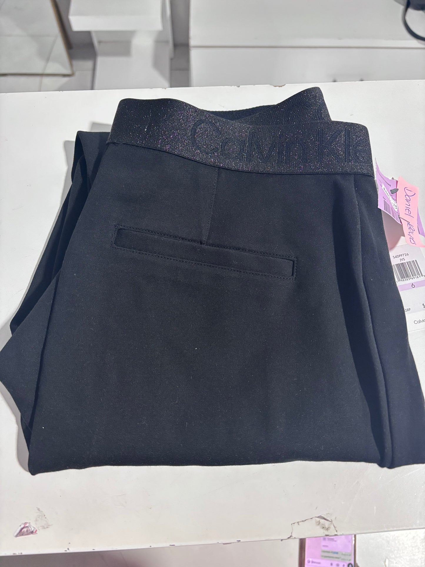Leggings Calvin k negra con brillos en resorte