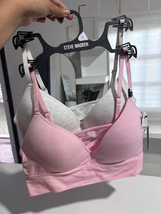 Top Steve M 2pz Rosa y gris