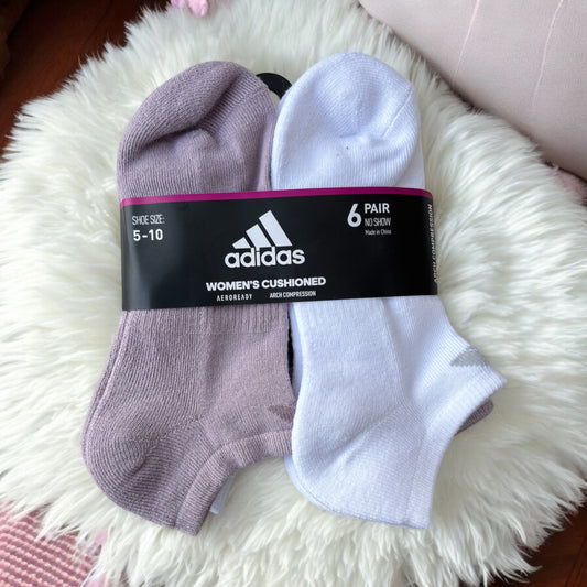 Tines Adidas lila , blanco y gris 6 pares