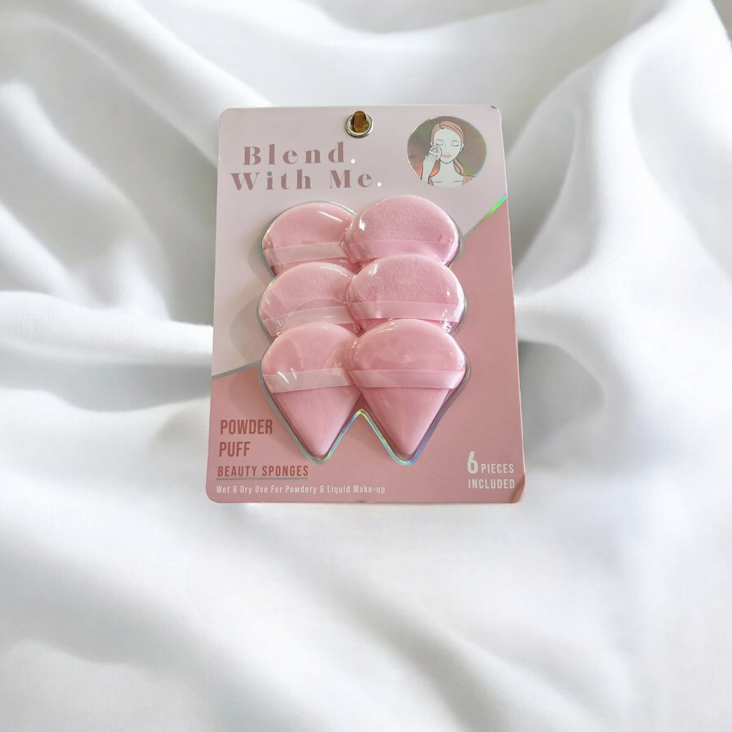 Esponjas para maquillaje PowerPoint Puff 6pack rosas