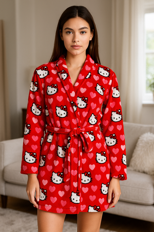 Bata Hello Kitty roja para niña
