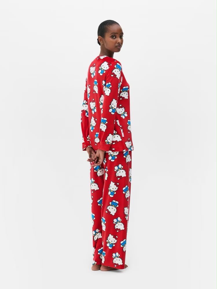 Pijama Hello kitty roja polar