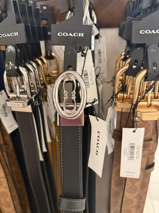 Cinturon Coach plateado