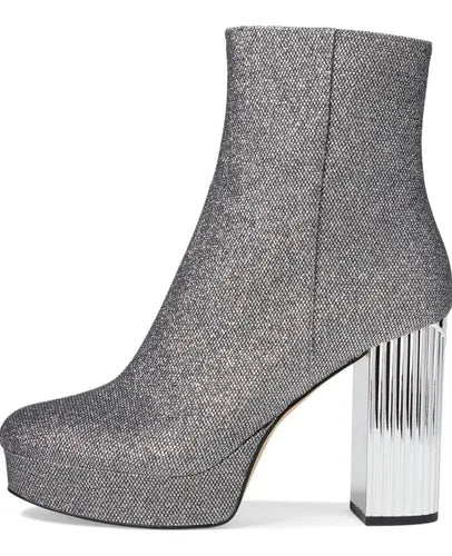 Botas Michael K plateadas con brillos