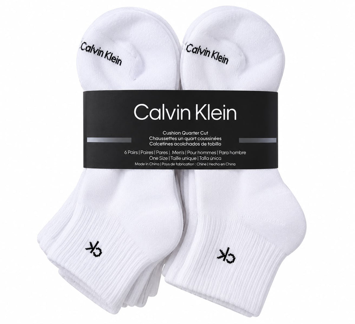 Calcetas Calvin k blancas 6 pares