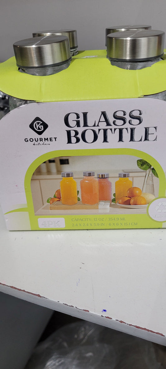 Glass Bottle 4 piezas