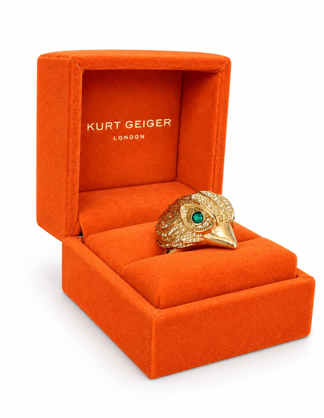 Anillo Kurt Geiger dorado de aguila