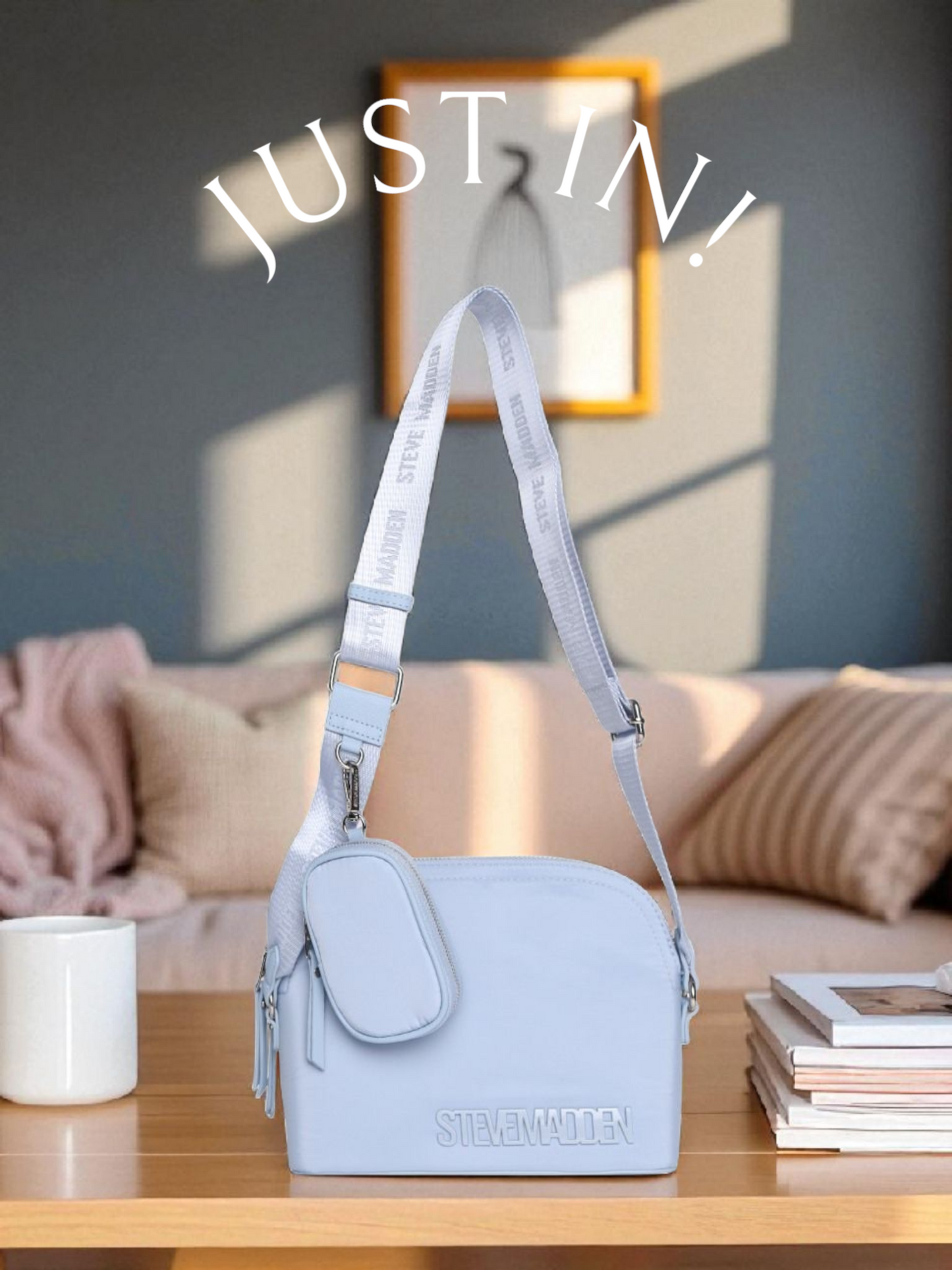 Crossbody Steve M azul claro con monedero