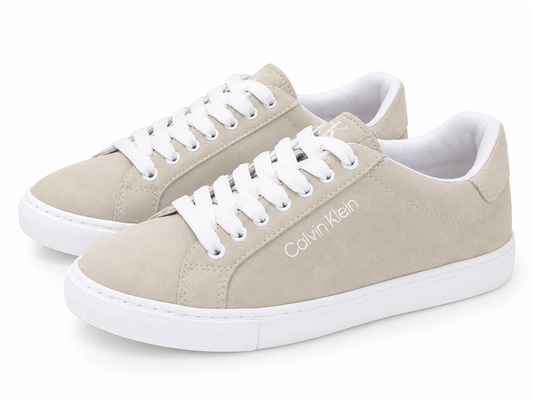 Tenis Calvin k gris con letras blancas