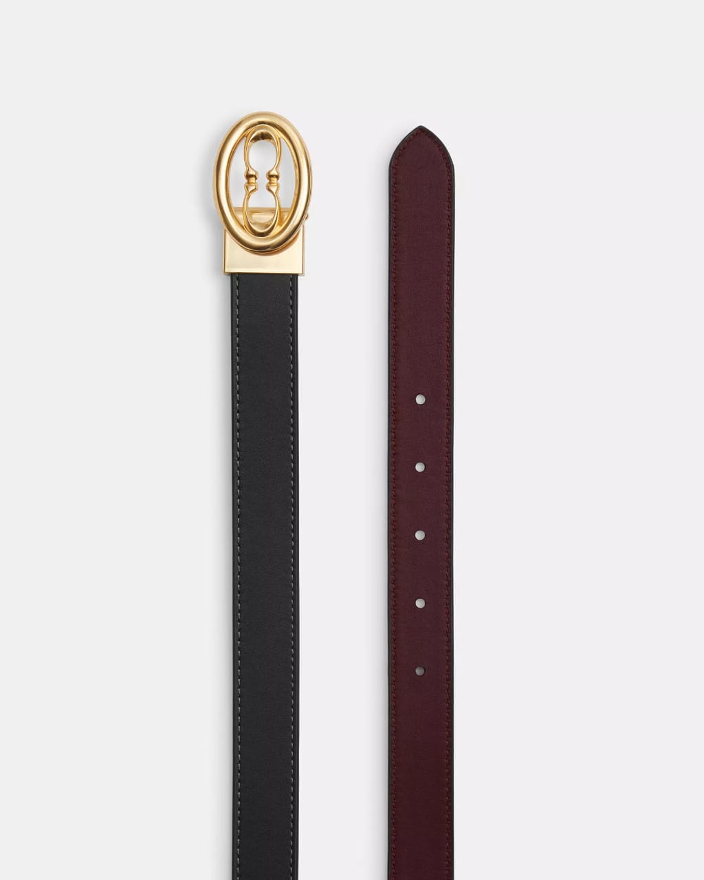 Cinturon coach negro con vino