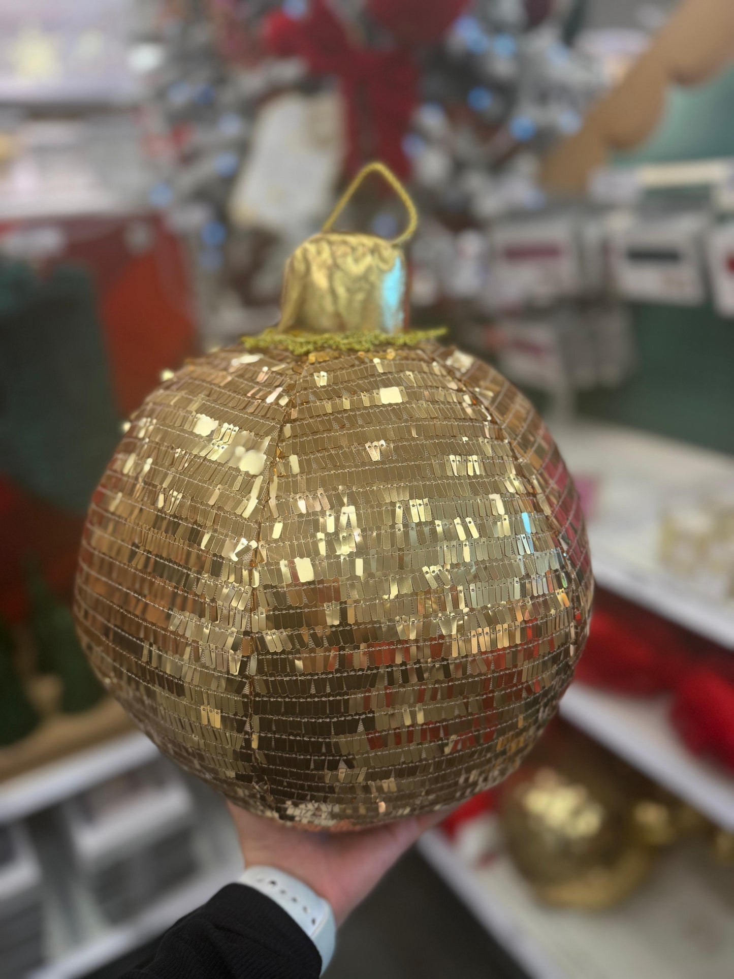 Cojines decorativos-esferas doradas Navidad 🎄✨️