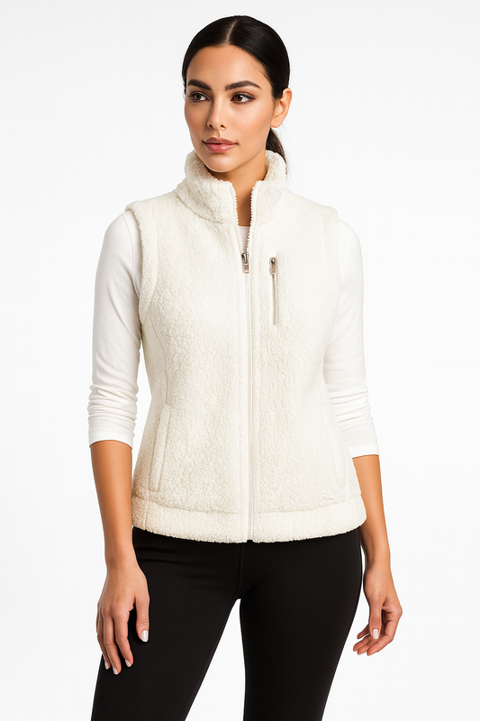 Chaleco Calvin K blanco aborregado