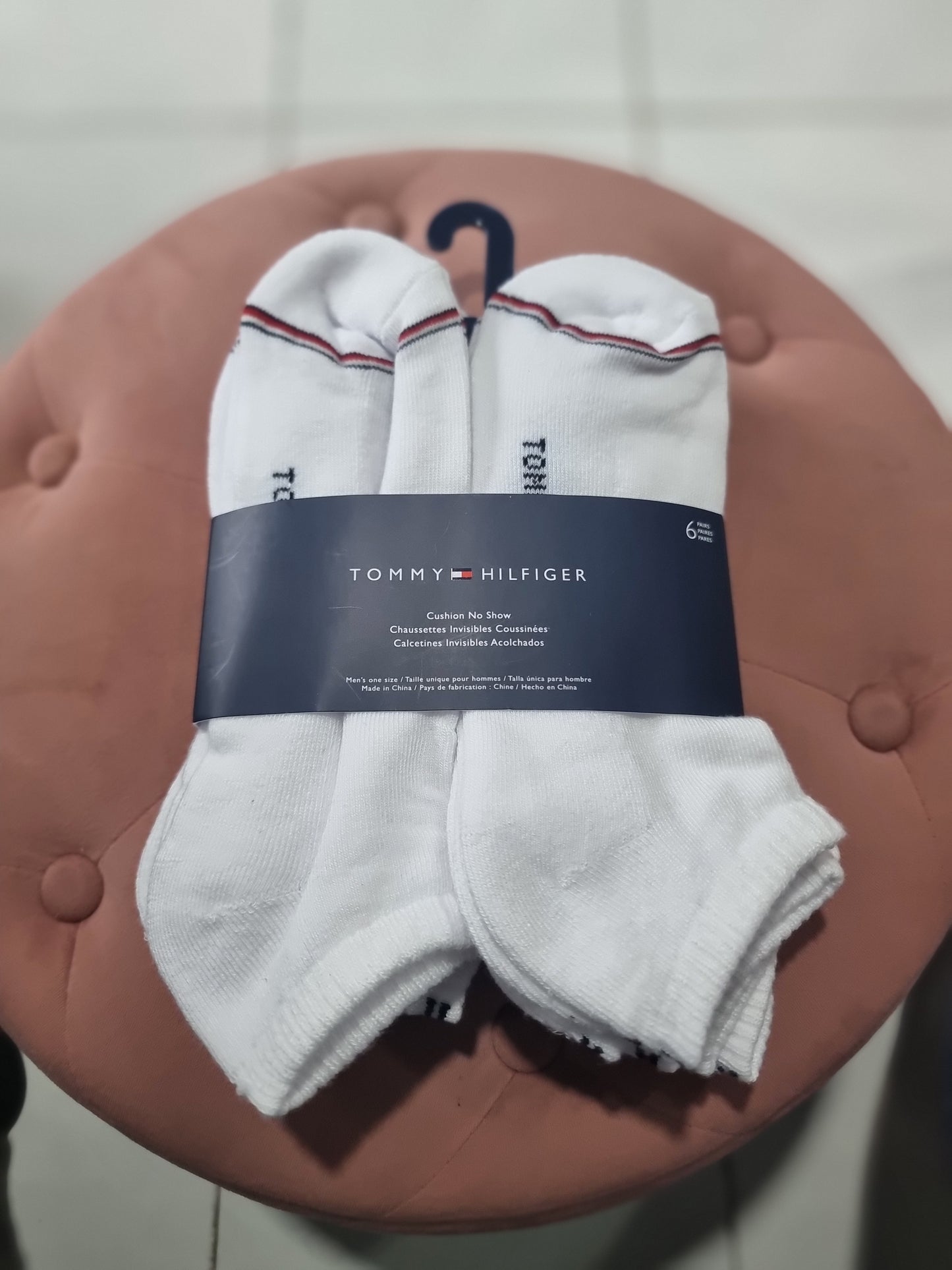 Tines Tommy H blancas 6 pares