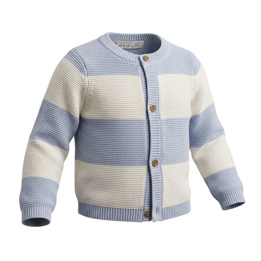 Sueter de Primark para bebe azul con crema