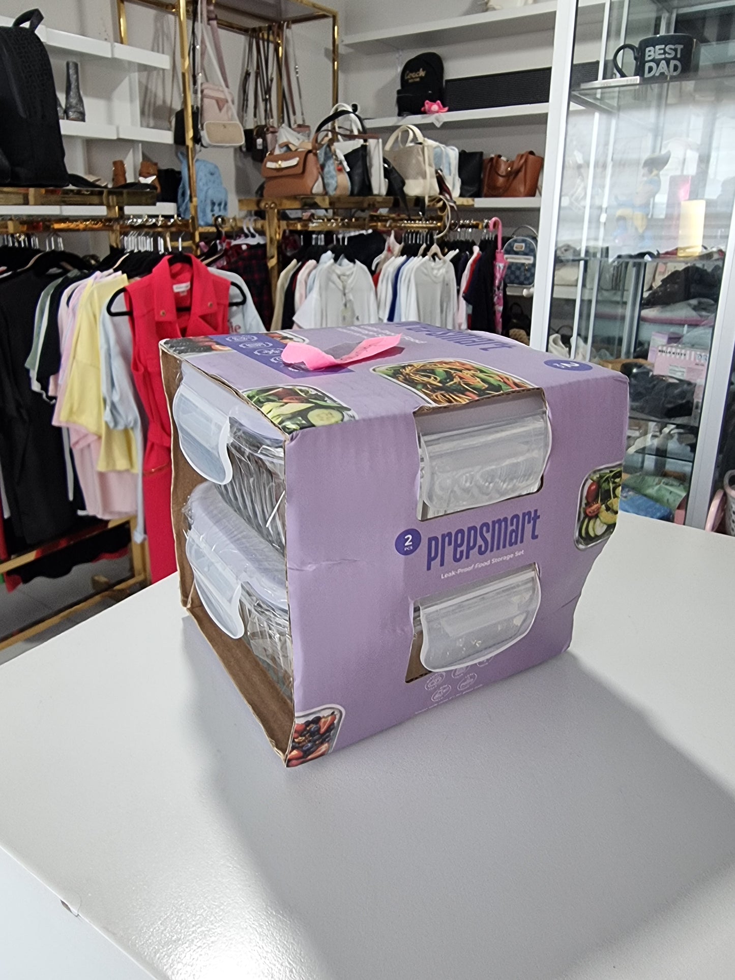 Contenedores Prepsmart transparente con lila