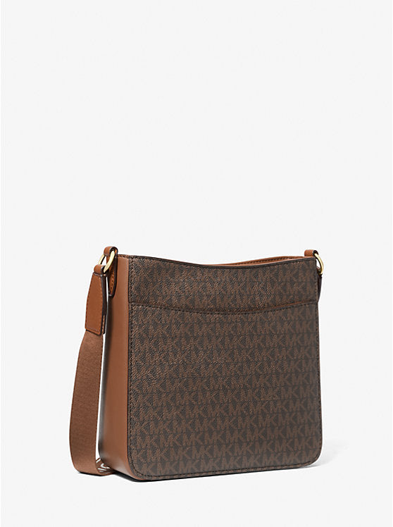 Crossbody Michael k Jet Set Travel marrón/chocolate con conogram, atrás grabado