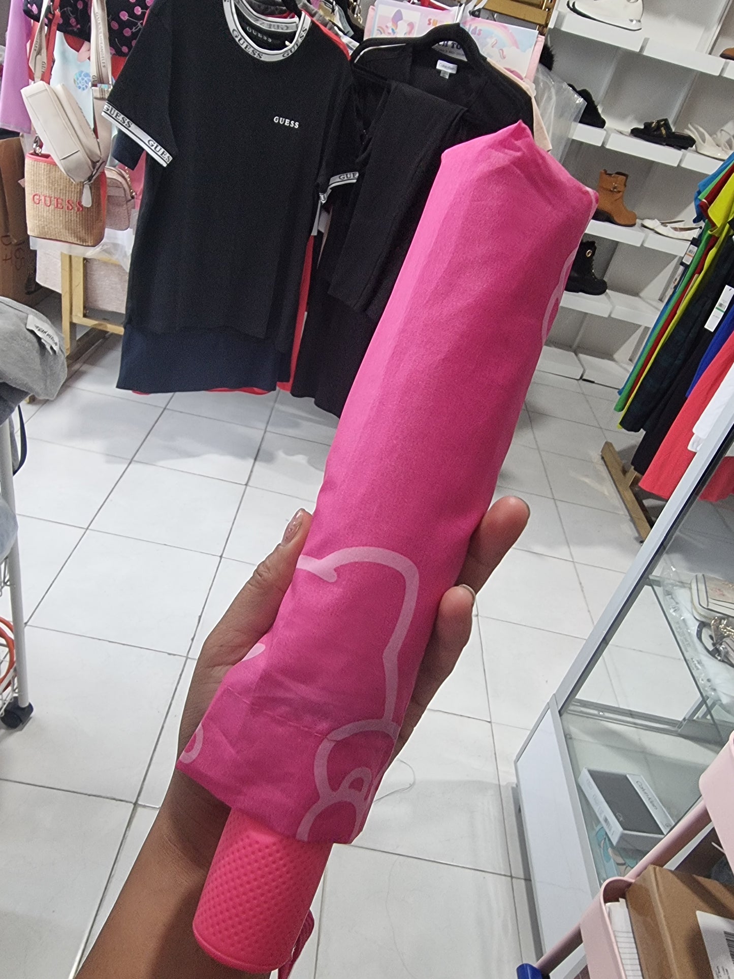 Sombrilla Hello kitty rosa