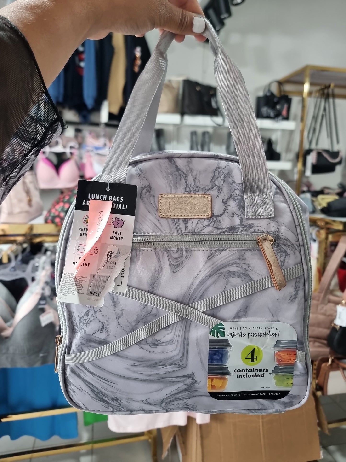 Lonchera fit-fresh gris