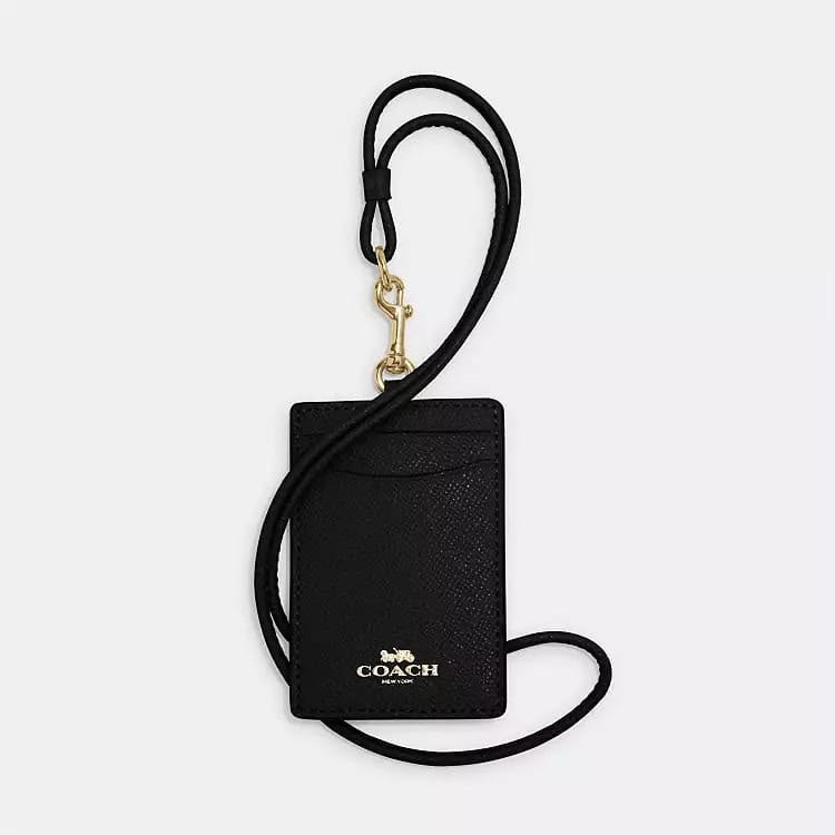 Porta credencial Coach negro
