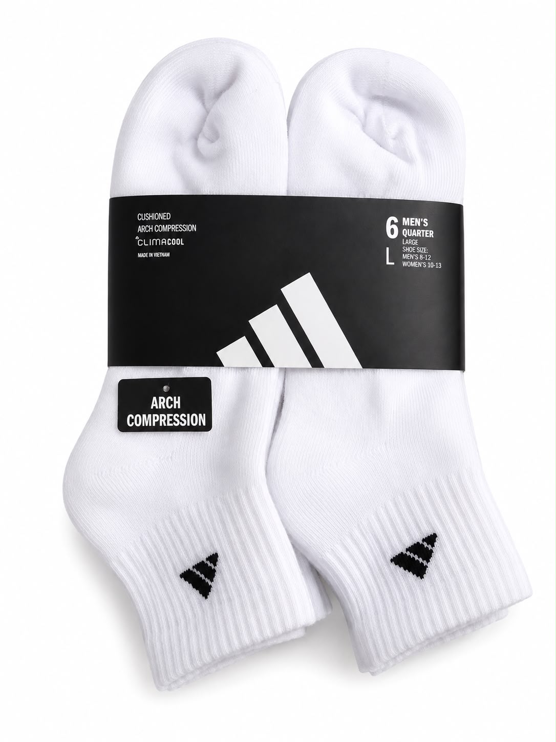 Calcetas Adidas blancas con logo negro