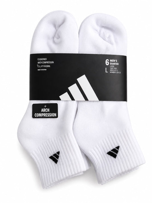 Calcetas Adidas blancas con logo negro