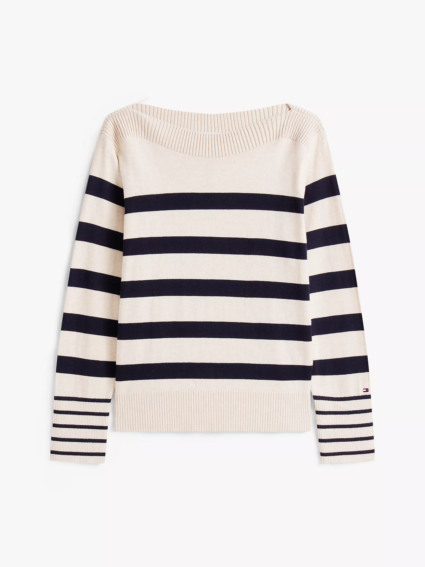 Sueter Tommy H arena líneas azul marino
