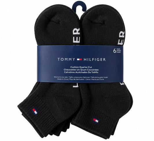 Tines Tommy H negros 6 pares