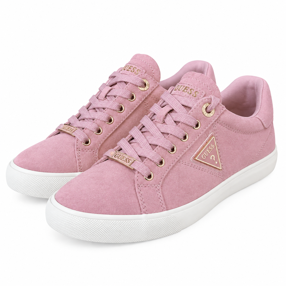 Tenis Guess rosa de gamuza
