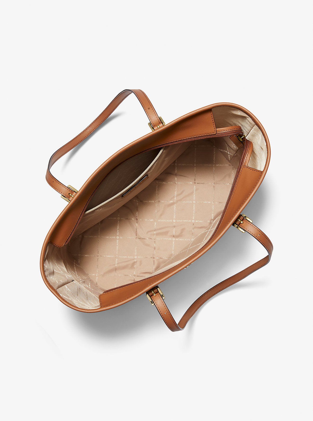 Tote Bag Michael k Jet Set Travel marrón/chocolate con monogram