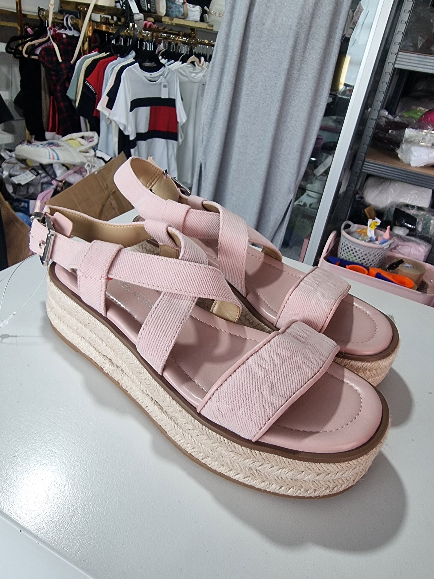 Sandalias Mchael k rosa con monogram