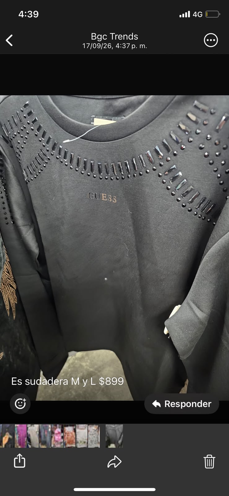 Sudadera Guess negra