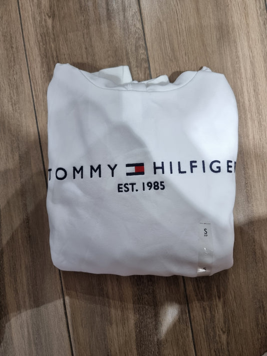 Sudadera Tommy H blanca con gorro