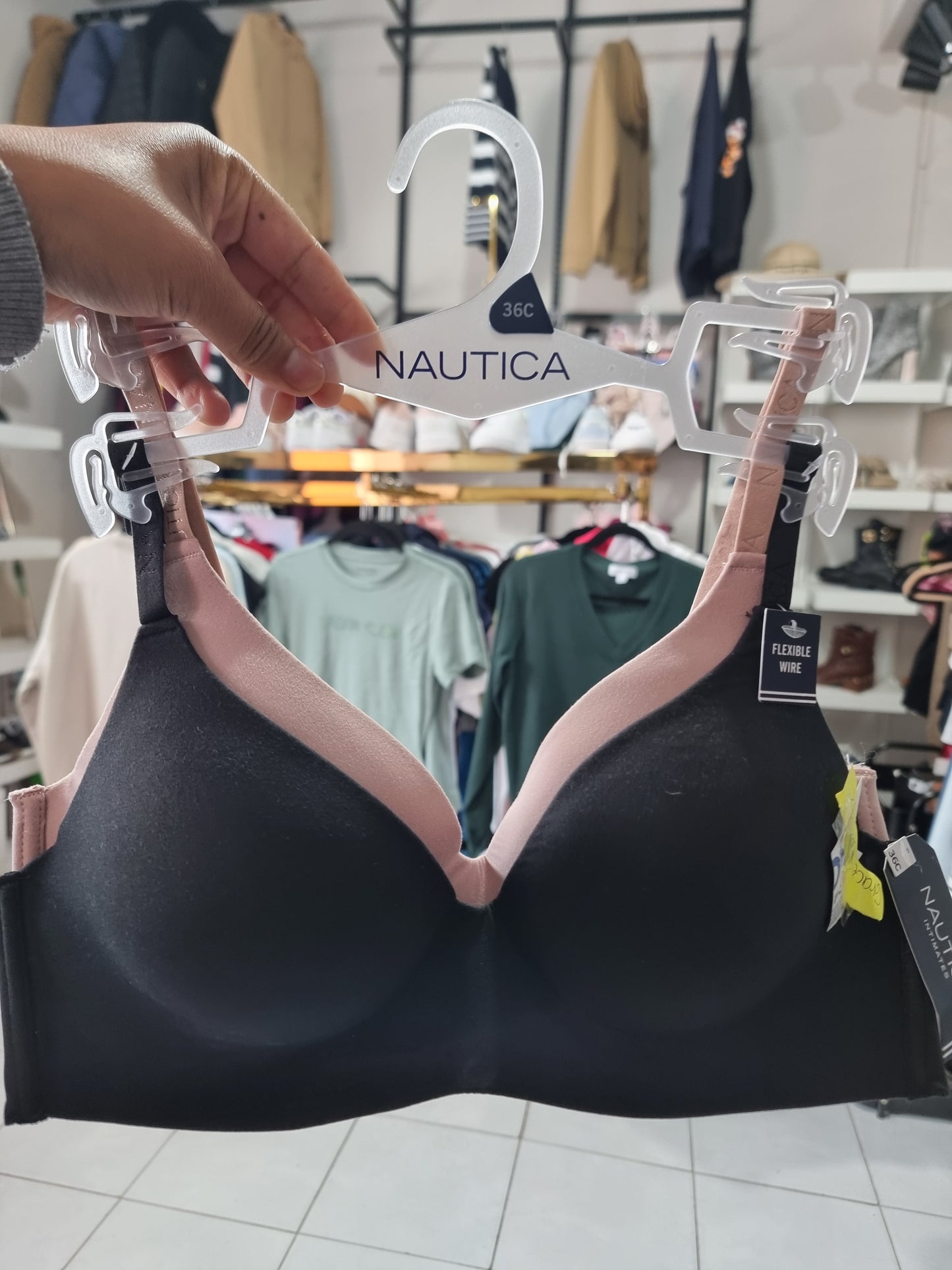 Brasier Nautica 2pz negro y nude