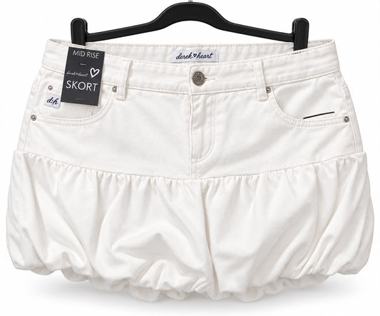 Falda Derek Heart blanca con short
