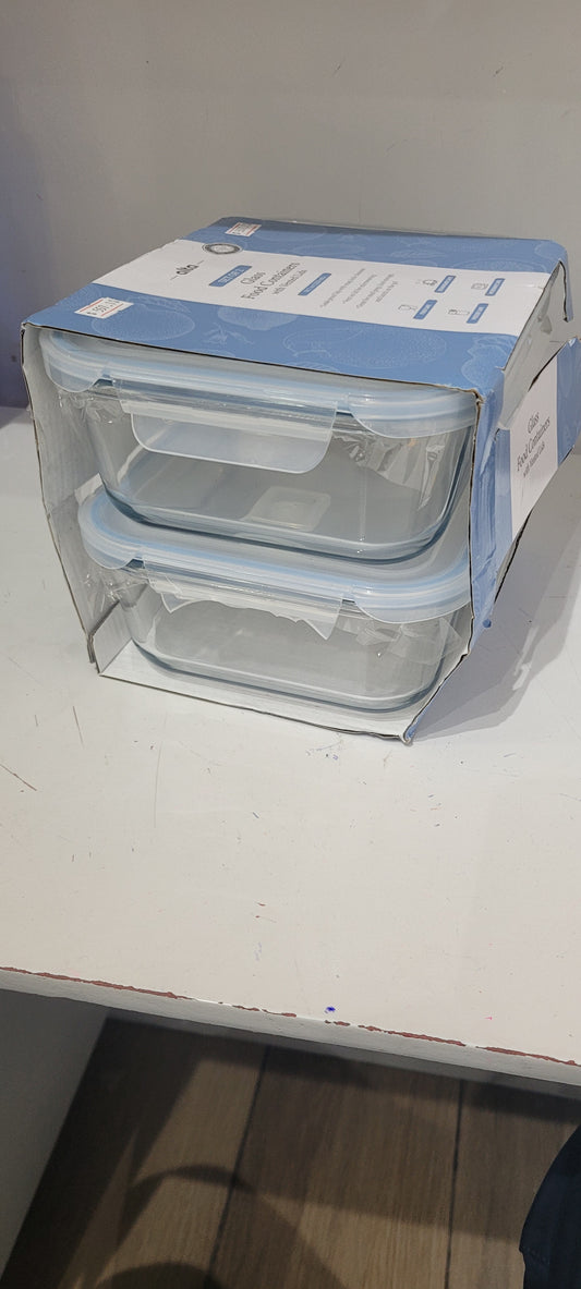 Set de 2 Glass food containers