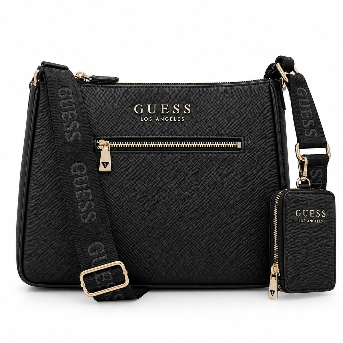 Crossbody Guess negra con monedero