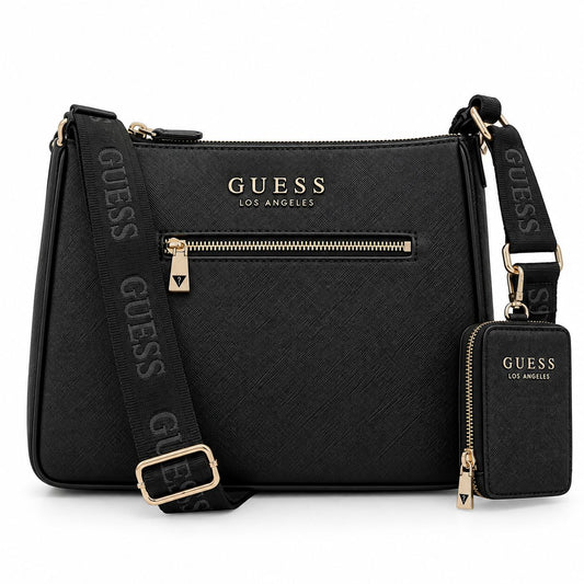Crossbody Guess negra con monedero