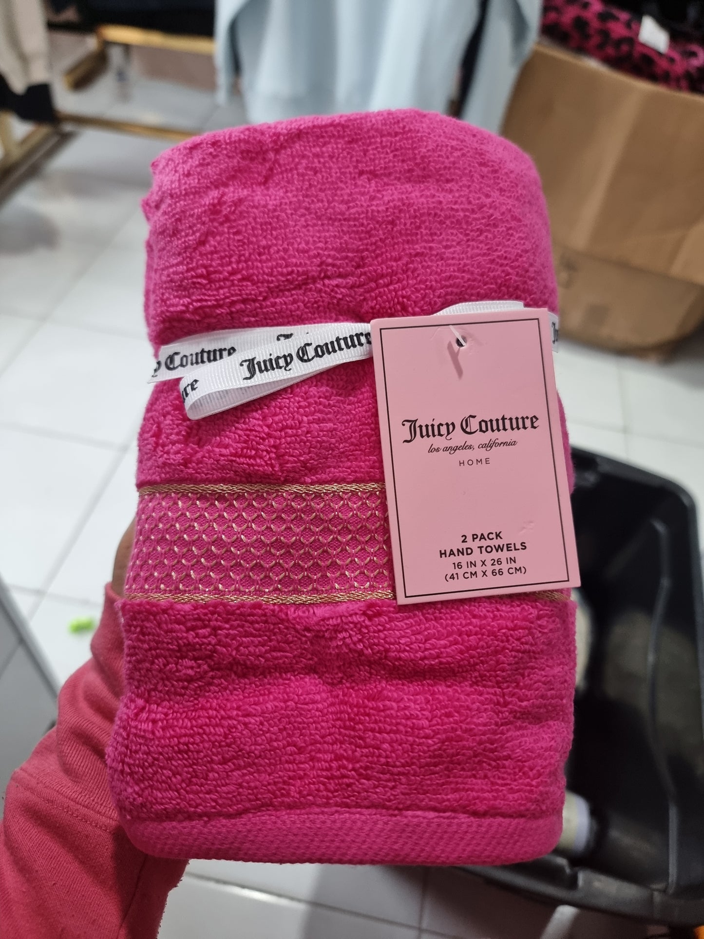 Toalla Juicy c rosa para manos