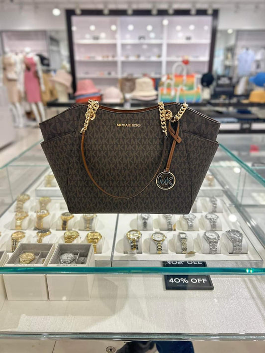 Tote Michael K café con monogram