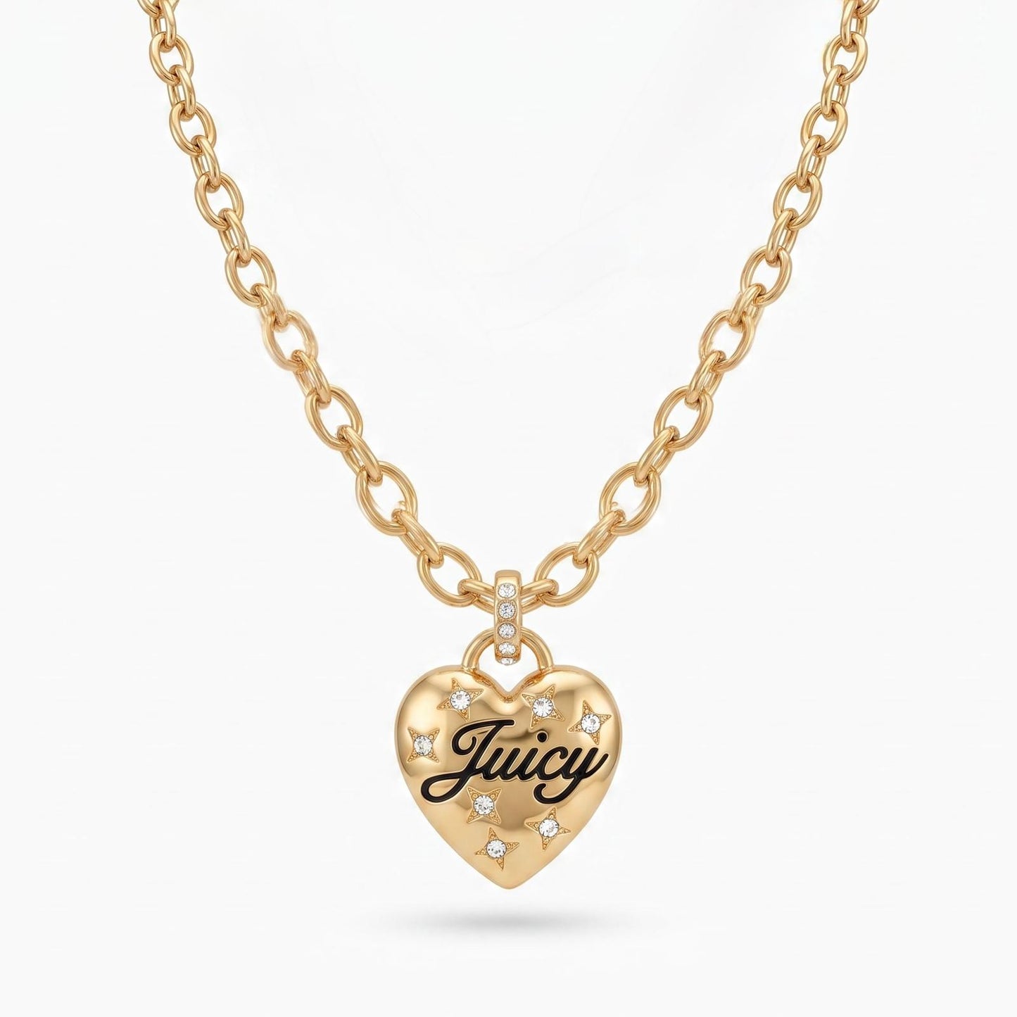 Collar Juicy C de corazon dorado