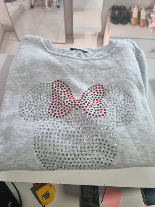 Sudadera Disney gris de brillos