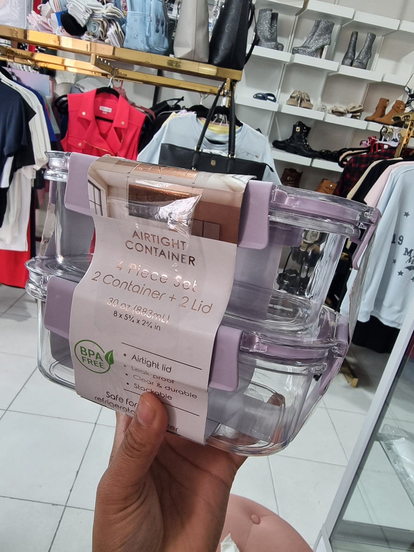 Toper Airtight transparente con lila
